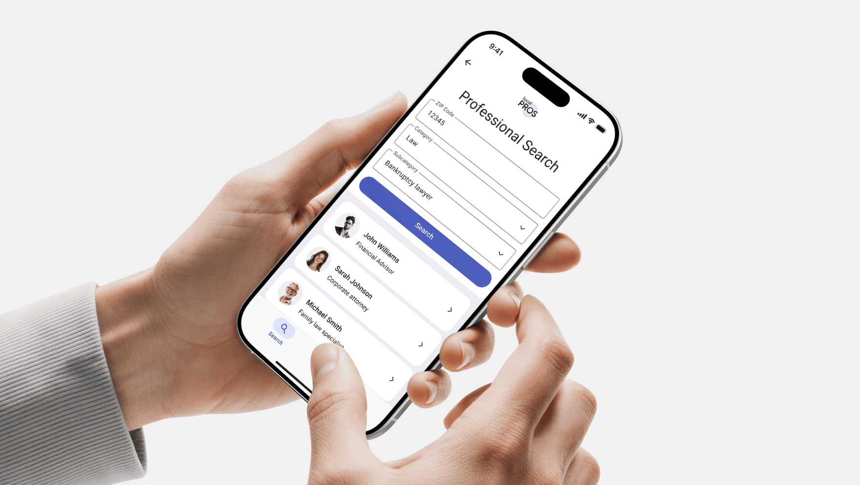 Scalable mobile marketplace for local professionals