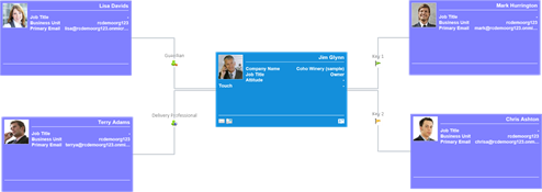 Related Sales Team Members, chart, auto generation of charts, entity, Relationship Charts, Generation Templates, connections