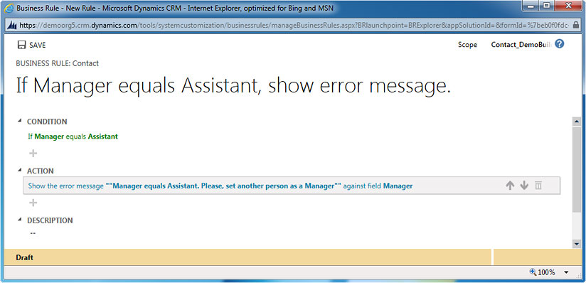 Showing error message with the help of Business Rules in CRM 2013, crm 2011 upgrade, upgrade crm, crm customization, crm 2011 customization, microsoft crm 2013, microsoft crm 2011, crm 4.0, microsoft crm 4.0